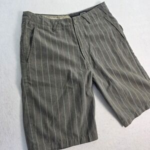 Volcom Men 33‎ Shorts Gray Excellent Pinstripe Workwear Shadrach Stripe Skate
